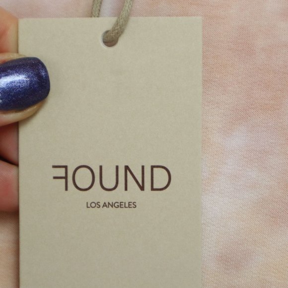 NEW Found Los Angeles Women's S Tie Dye Step Hem Cozy Sweatshirt Top Blush Rose - Picture 7 of 8